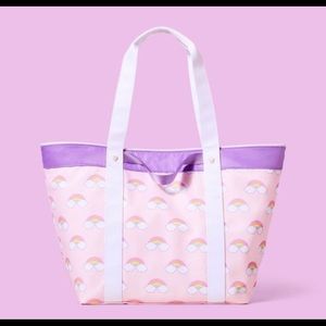Stoney Clover Lane x Target Light Pink Mini Rainbows Beach Tote Bag nwt